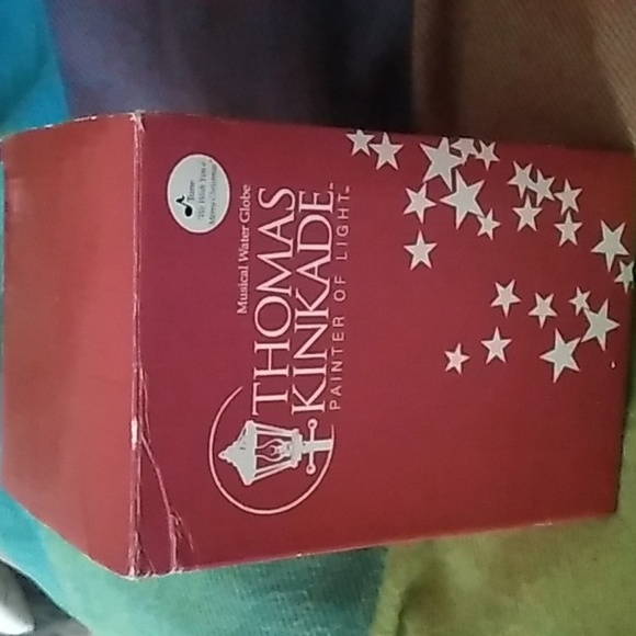 Vintage Musical Water Globe Santa Thomas Kinkade Painter of Light - Picture 12 of 16